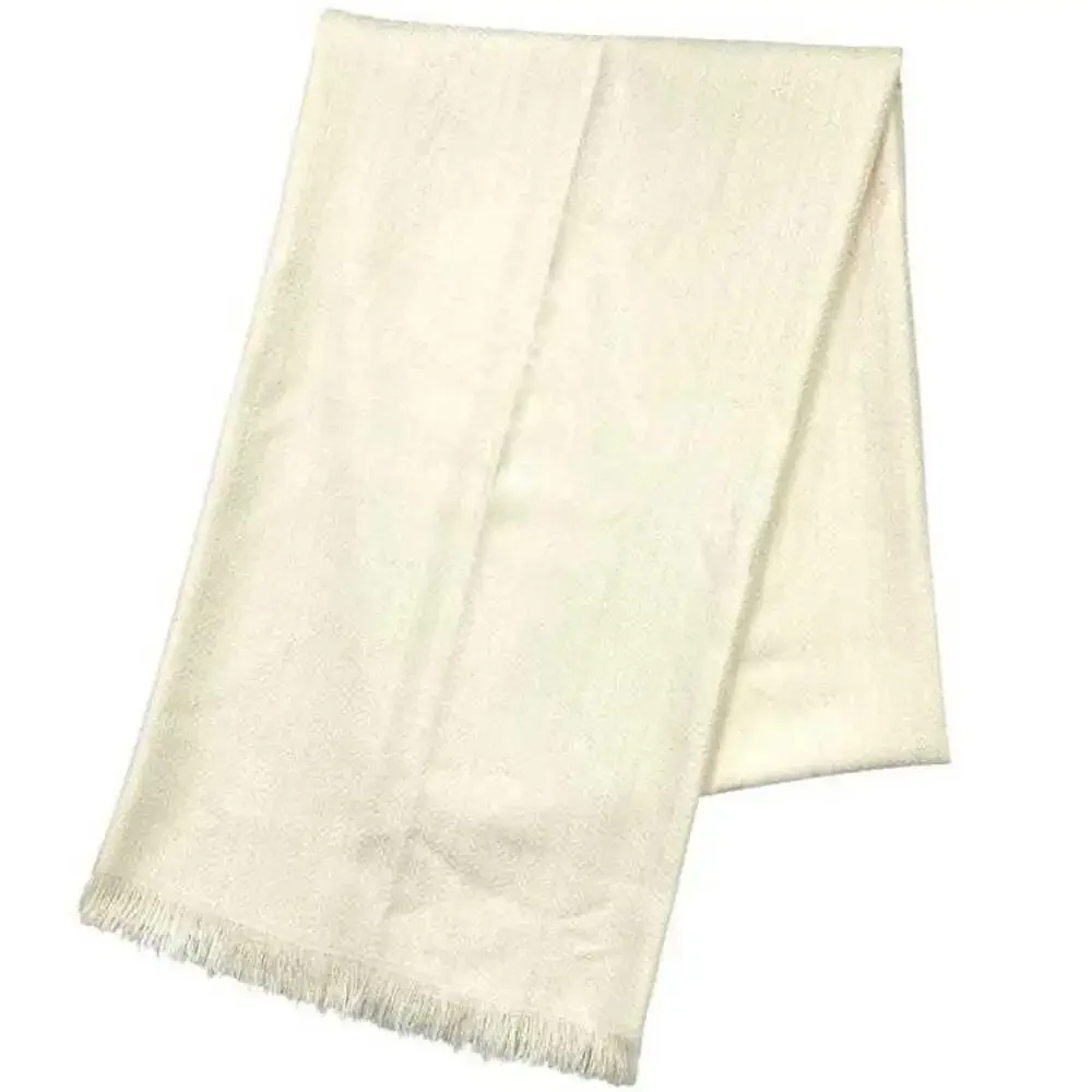 HERMES Cream Silk Scarf